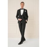 Efor 077 Slim Fit Siyah Black Takım Elbise - 46 - 4 Drop