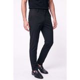 Efor Comfort Fit Beli Lastikli Esnek Keten Siyah Pantolon P 1221