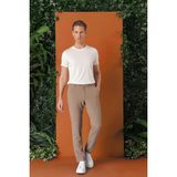 Efor Erkek Comfort Fit Beli Lastikli Pötikareli Casual Bej Pantolon P 1149
