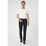 Efor Erkek Comfort Fit Beli Lastikli Pötikareli Casual Lacivert 2 Pantolon P 1149