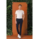 Efor Erkek Comfort Fit Beli Lastikli Pötikareli Casual Lacivert Pantolon P 1149