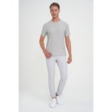 Efor Erkek Comfort Fit Bisiklet Yaka Gofre Kısa Kol Gri Tişört Ts 911 - 2XL