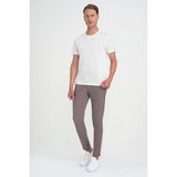 Efor Erkek Comfort Fit Bisiklet Yaka Viskon Karışımlı Casual Beyaz Tişört Ts 902