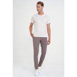Efor Erkek Comfort Fit Bisiklet Yaka Viskon Karışımlı Casual Ekru Tişört Ts 902