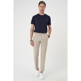 Efor Erkek Comfort Fit Çift Pileli Dokulu Esnek Pamuklu Bej Pantolon P 1158 - 38