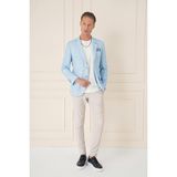 Efor Erkek Comfort Fit Çift Yırtmaç Kırçıllı Keten Casual Mavi Ceket C 677 - 48