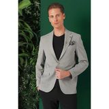 Efor Erkek Comfort Fit Kırçıllı Dokuma Pamuklu Casual Gri Ceket C 665 - 60