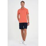 Efor Erkek Comfort Fit Modal Karışım Kısa Kol Casual Turuncu Polo Yaka Tişört Ts 903 - 2XL