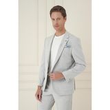 Efor Erkek Comfort Fit Mono Yaka Çift Yırtmaç Torba Cep Casual Taş Ceket C 698 - 58