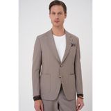 Efor Erkek Comfort Fit Mono Yaka Çift Yırtmaç Torba Cep Gofre Kumaş Casual Vizon Ceket C 703 - 44