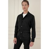 Efor Erkek Comfort Fit Mono Yaka Kapaklı Cep Casual Siyah Ceket C 699