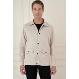 Efor Erkek Comfort Fit Mono Yaka Kapaklı Cep Casual Taş Ceket C 699