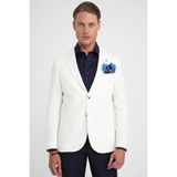 Efor Erkek Comfort Fit Mono Yaka Kelebek Astarlı Dokulu Ekru Ceket C 715 - 50