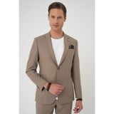 Efor Erkek Comfort Fit Mono Yaka Torba Cep Casual Koyu Bej Ceket C 708 - 58