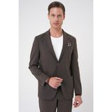 Efor Erkek Comfort Fit Mono Yaka Torba Cep Casual Toprak Ceket C 707 - 58