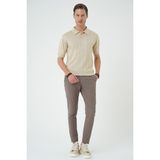 Efor Erkek Comfort Fit Polo Yaka Pamuklu Kısa Kol Casual Bej Triko Tişört Tr 880 - 4XL