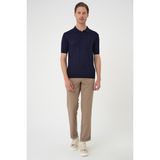 Efor Erkek Comfort Fit Polo Yaka Pamuklu Kısa Kol Casual Lacivert Triko Tişört Tr 880