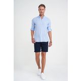 Efor Erkek Comfort Fit Rahat Kalıp Bağcıklı ve Lastikli Bel Esnek Pamuk Casual Lacivert Şort Bermuda 036