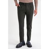 Efor Erkek Comfort Fit Rahat Kalıp Çift Pileli Yan Cepli Esnek Yünlü Füme Pantolon P 1205 - 36