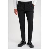 Efor Erkek Comfort Fit Rahat Kalıp Çift Pileli Yan Cepli Esnek Yünlü Siyah Pantolon P 1205 - 30