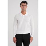 Efor Erkek Comfort Fit Rahat Kalıp Ekru / Kırık Beyaz Triko Kazak TR 892 - XL