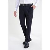Efor Erkek Comfort Fit Rahat Kalıp Yan Cep Esnek Pamuklu Gabardin Pileli Lacivert Pantolon P 1211 - 30