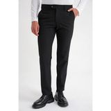 Efor Erkek Comfort Fit Rahat Kalıp Yan Cepli Esnek Pamuklu Düz Siyah-1 Pantolon P 1201 - 32