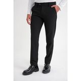 Efor Erkek Comfort Fit Rahat Kalıp Yan Cepli Esnek Pamuklu Düz Siyah Pantolon P 1201 - 30