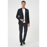 Efor Erkek Comfort Fit Torba Cep Pötikare Gofre Kumaş Esnek Casual Lacivert Ceket C 669 - 44