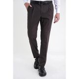 Efor Erkek Comfort Fit Yan Cep Esnek Pamuklu Gabardin Tek Pileli Kahverengi Pantolon P 1211 - 34