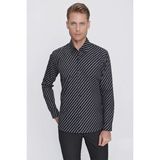Efor Erkek G 1517 Slim Fit Siyah Spor Gömlek