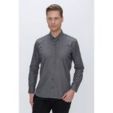 Efor Erkek G 1518 Slim Fit Gri Spor Gömlek
