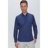 Efor Erkek G 1518 Slim Fit Lacivert Spor Gömlek