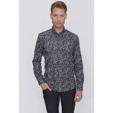 Efor Erkek G 1521 Slim Fit Siyah Spor Gömlek