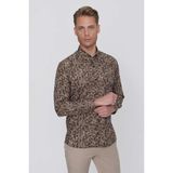 Efor Erkek G 1521 Slim Fit Tütün Spor Gömlek