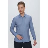 Efor Erkek G 1523 Slim Fit Mavi Spor Gömlek