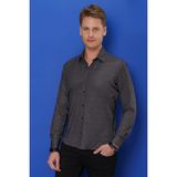 Efor Erkek G 1524 Slim Fit Siyah Spor Gömlek