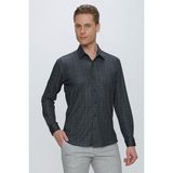 Efor Erkek G 1525 Slim Fit Siyah Spor Gömlek