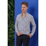 Efor Erkek G 1539 Slim Fit Beyaz Klasik Gömlek