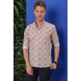 Efor Erkek G 1542 Slim Fit Taba Klasik Gömlek - 2XL