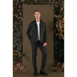Efor Erkek G 1560 Slim Fit Siyah Klasik Gömlek - 4XL