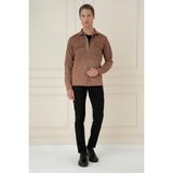 Efor Erkek G 1578 Slim Fit Camel Klasik Gömlek - 2XL
