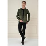 Efor Erkek G 1578 Slim Fit Haki Klasik Gömlek - 4XL