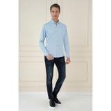 Efor Erkek G 1583 Slim Fit Mavi Klasik Gömlek