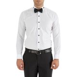 Efor Erkek GK 322 Slim Fit Ata Yaka Beyaz Damatlık Smokin Gömlek GK 322