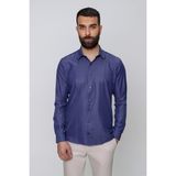 Efor Erkek GK 635 İndigo Klasik Gömlek - Indigo - XS