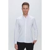 Efor Erkek GK 664 Slim Fit Beyaz Klasik Gömlek - 2XL