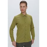 Efor Erkek GK 664 Slim Fit Hardal Klasik Gömlek