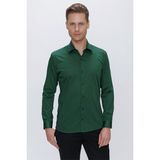 Efor Erkek GK 669 Slim Fit Yeşil Klasik Gömlek