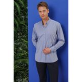 Efor Erkek GK 678 Slim Fit Koyu Mavi Klasik Gömlek